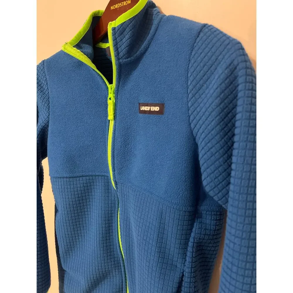 Land's End, Blue Fleece Zip-up, Kids size 10-12, 1518M
